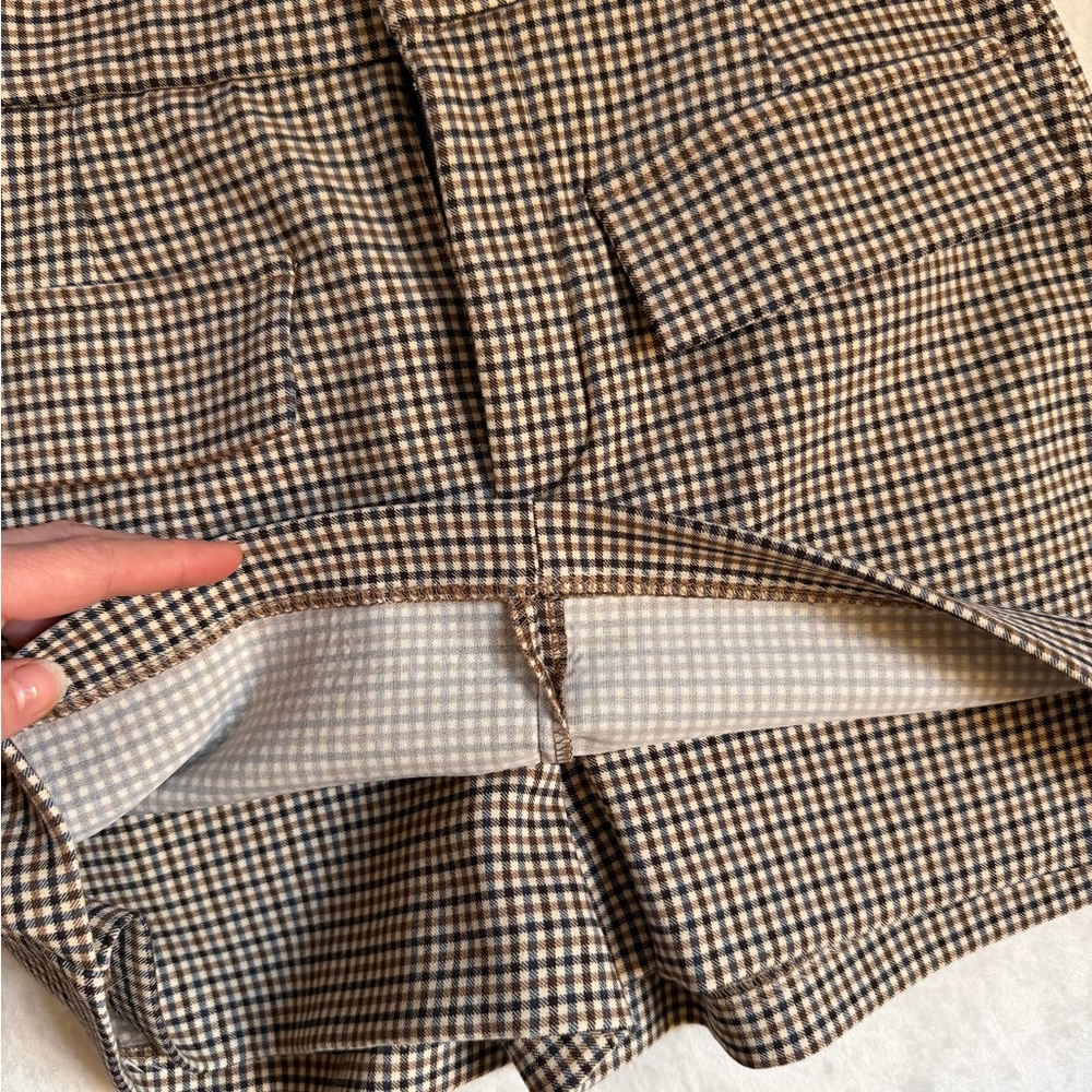 Zara Plaid Mini Skort - Picture 2 of 4